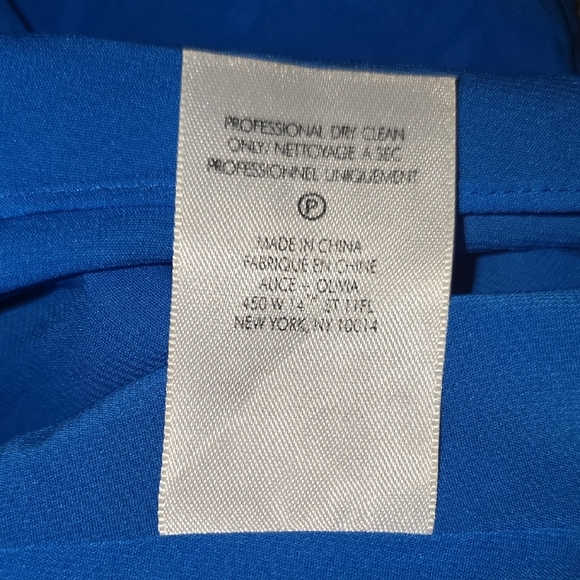 Alice + Olivia Blue Ruffle Sleeve Mini Dress No Tag See Mesurements - Picture 13 of 16